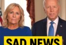 Joe Biden with tears in his eyes make the sad announcement.